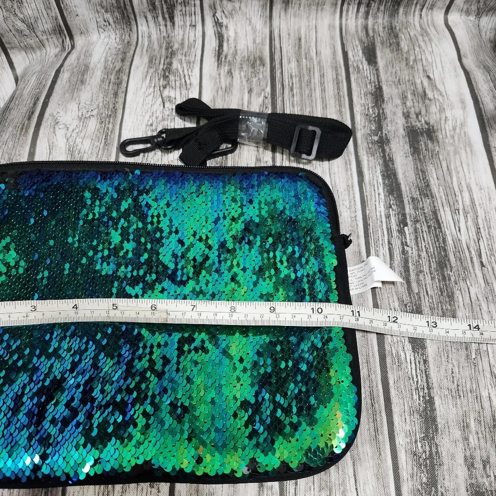 Sparkle sequin tablet case with strap